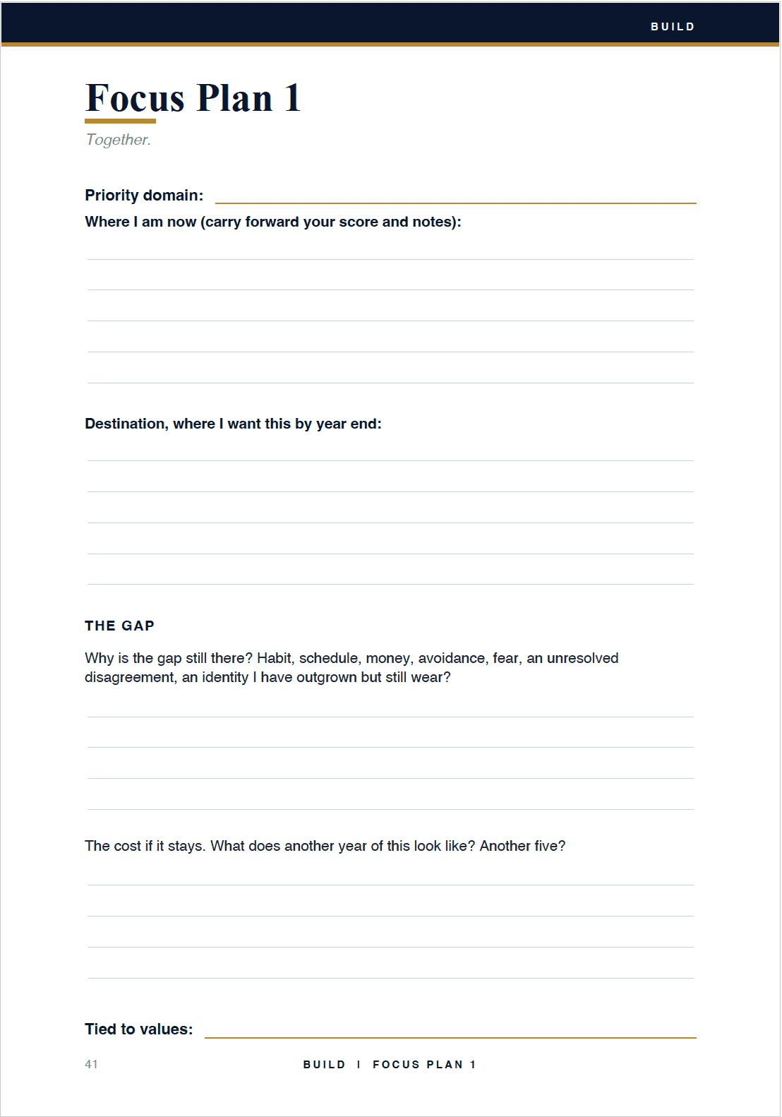 Focus plan spread